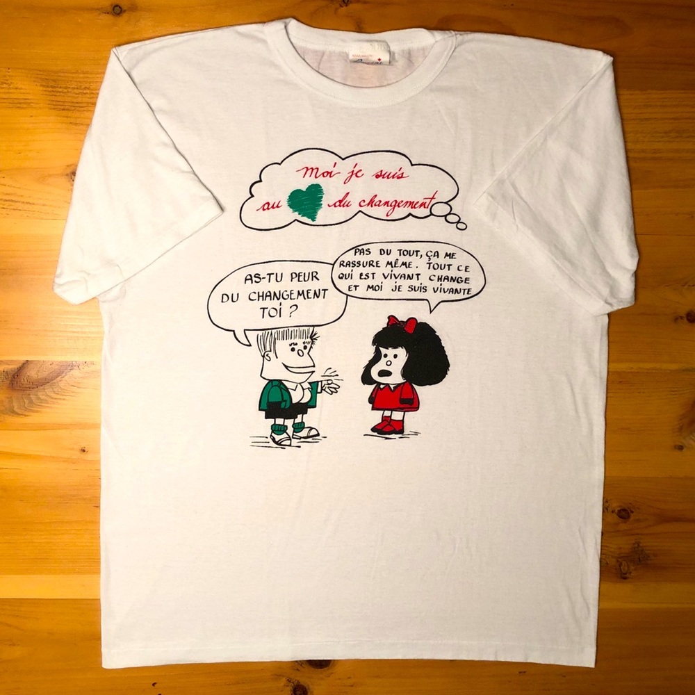 Vintage 80s 90s French cartoon shirt single stitch